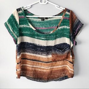 Forever 21 Brush Striped Blouse